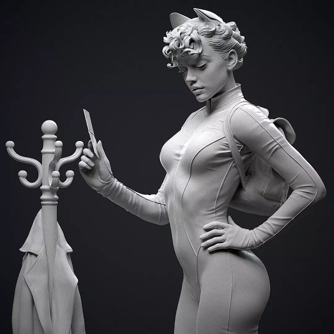 Catwoman Detective 3D print model_14