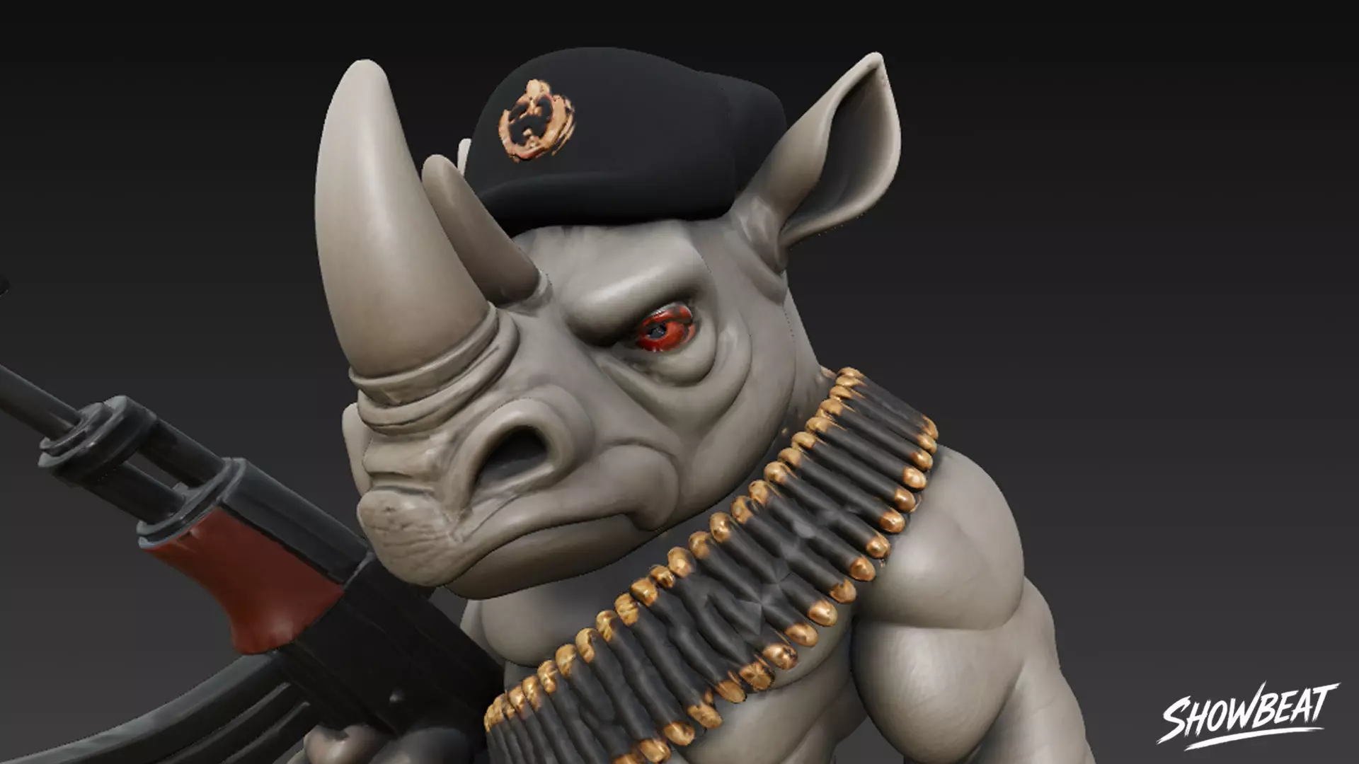 Rhinodino Dildorino - Italian Brainrot Low-poly 3D model_4