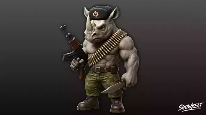 Rhinodino Dildorino - Italian Brainrot Low-poly 3D model Rhinodino Dildorino - Italian Brainrot Low-poly 3D model