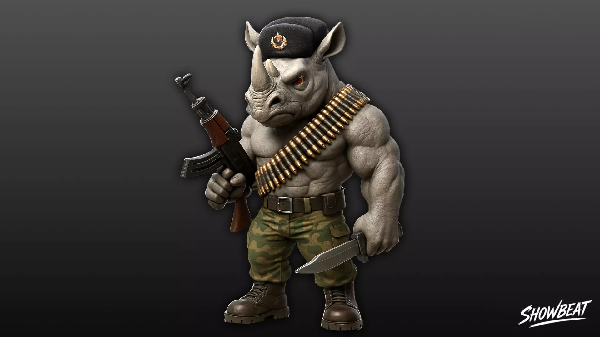 Rhinodino Dildorino - Italian Brainrot Low-poly 3D model_0
