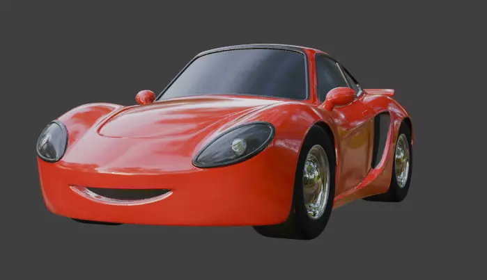 Red Sports Car for 3D Print 3D print model_2