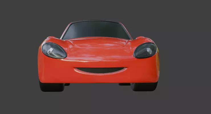 Red Sports Car for 3D Print 3D print model_4