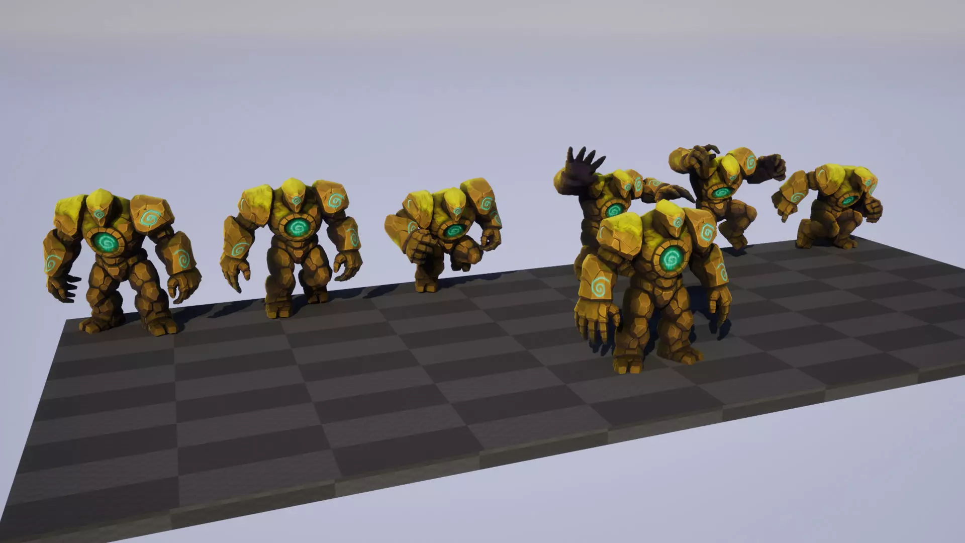 Golem Pack - Game ready characters Low-poly 3D model_44
