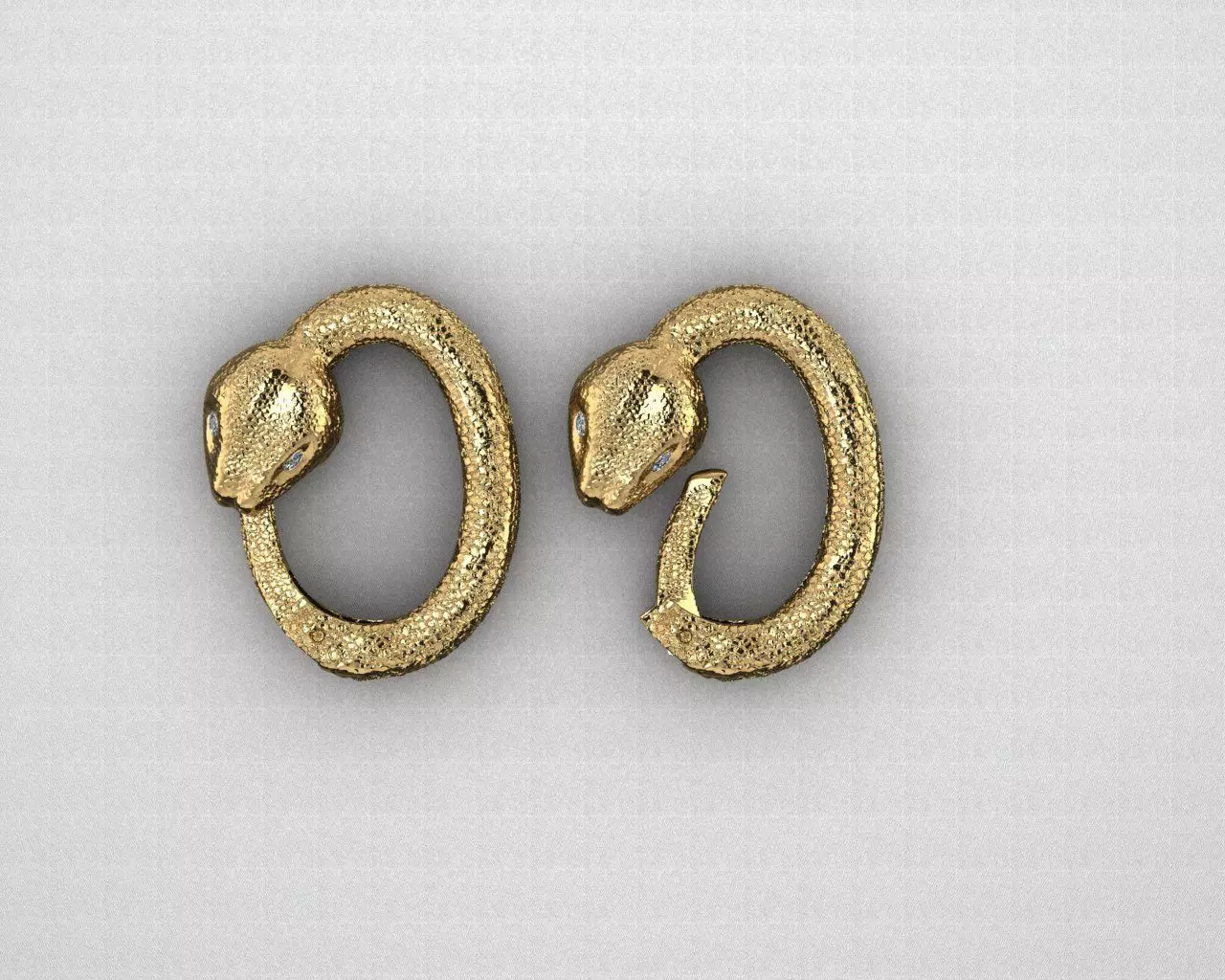 Snake Carabiner Clasp Unique Jewelry Necklaces Bracelets Lock 3D print model_0