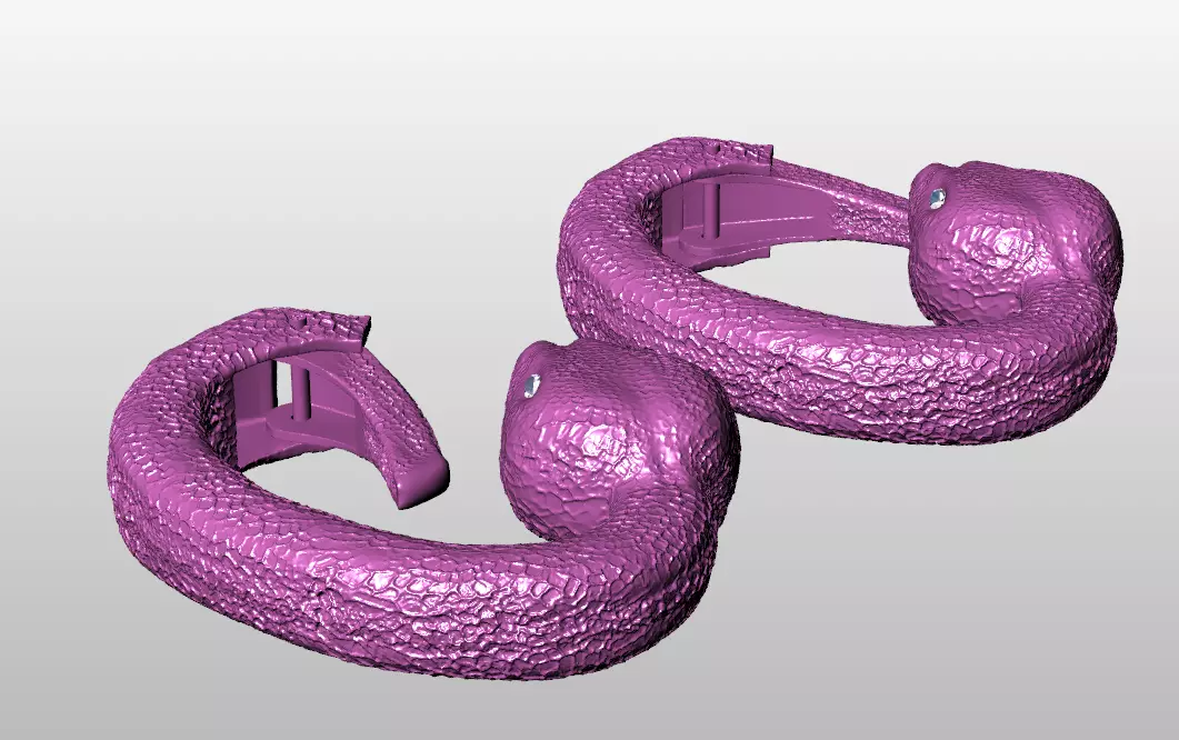 Snake Carabiner Clasp Unique Jewelry Necklaces Bracelets Lock 3D print model_5