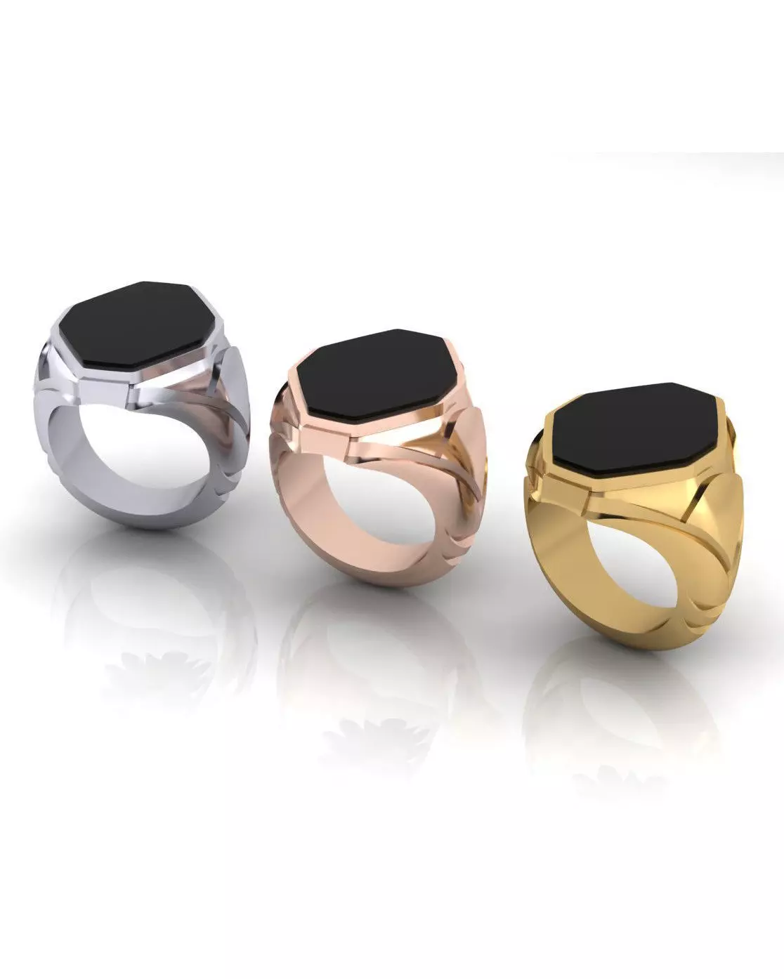 man signet jewelry ring 3D print model