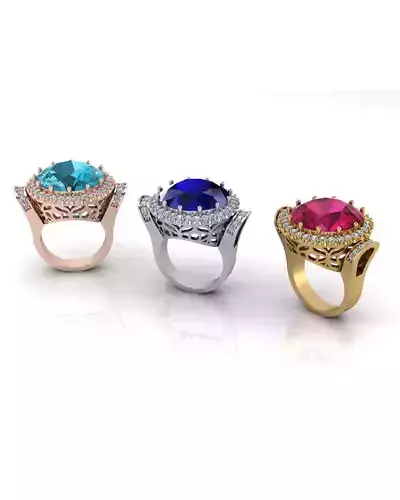 round halo jewelry ring 