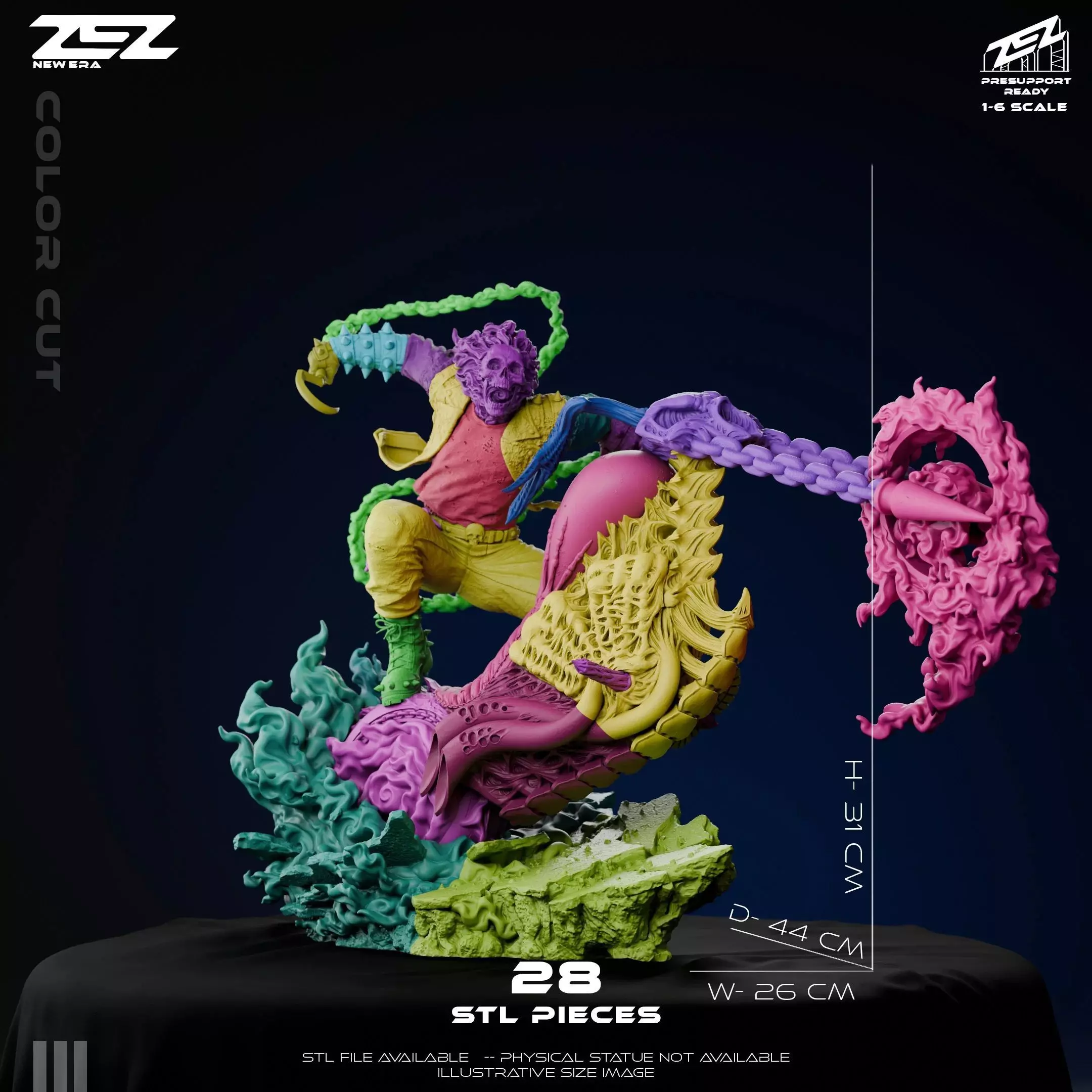 Ghost Rider 3D Digital STL File 3D print model_8