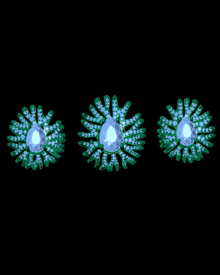 pear emerald jewelry pendant 3D print model