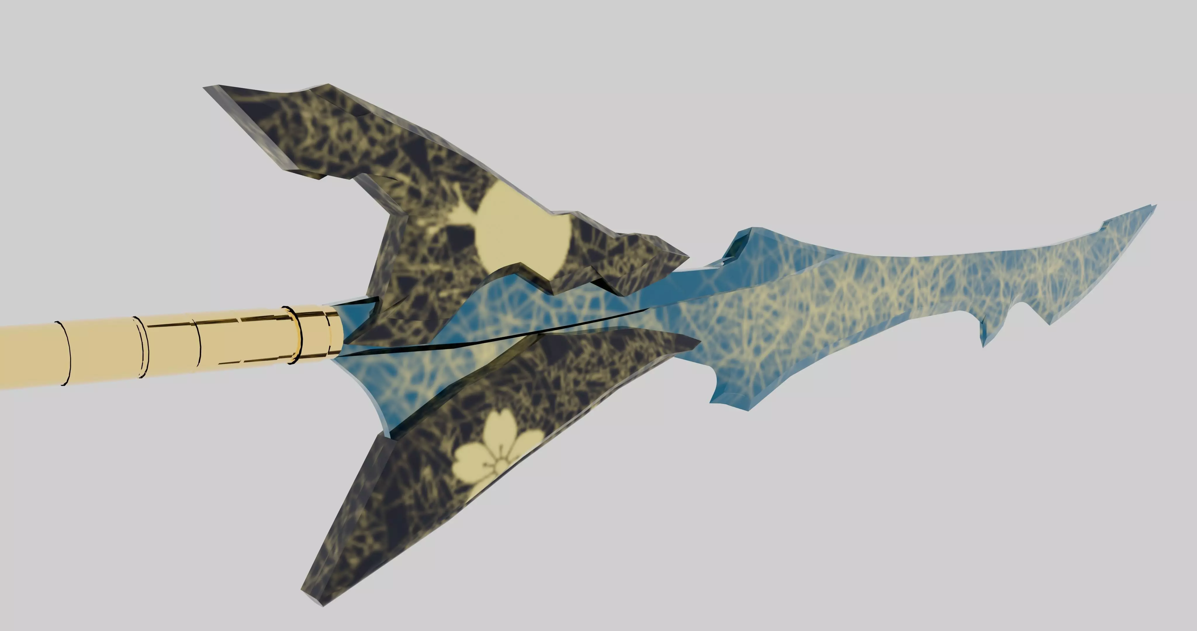 GOLDEN SWORD MODEL Low-poly 3D model_0