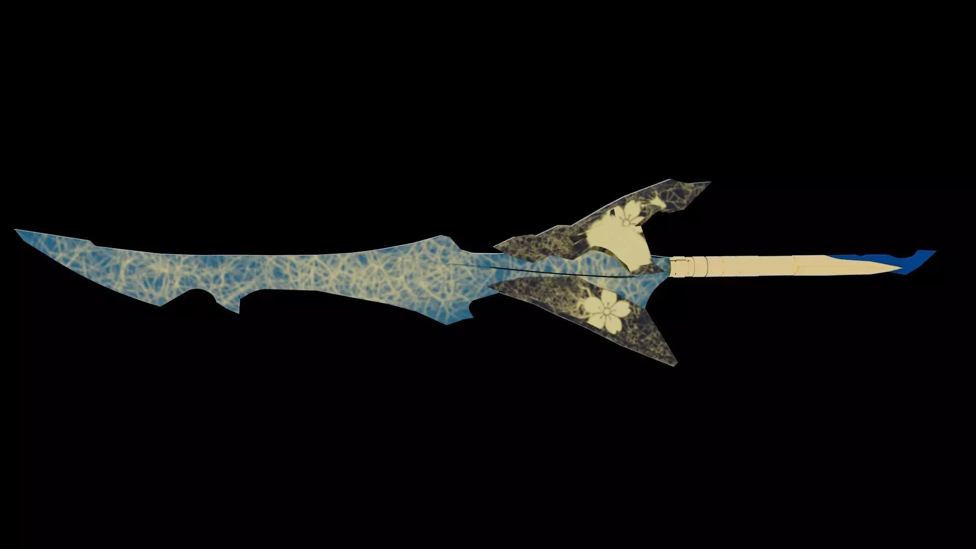 GOLDEN SWORD MODEL Low-poly 3D model_5