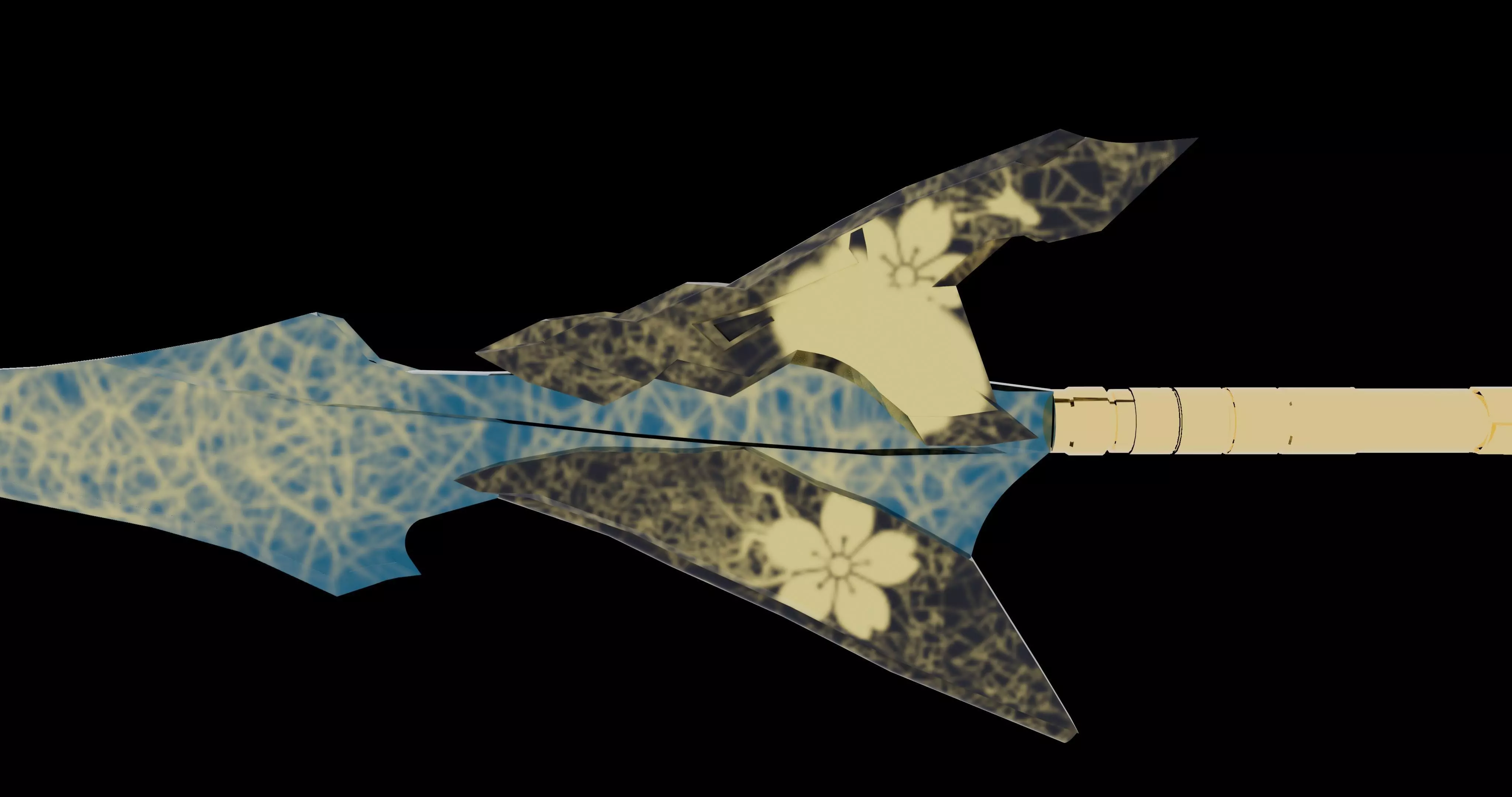 GOLDEN SWORD MODEL Low-poly 3D model_4