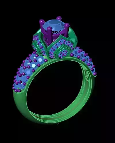 engagement pave setting jewelry ring 