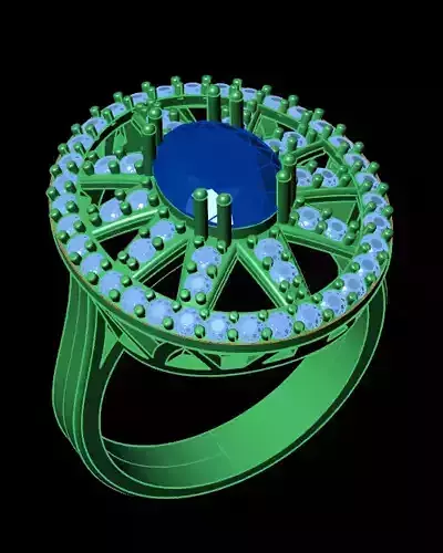 oval halo jewelry ring