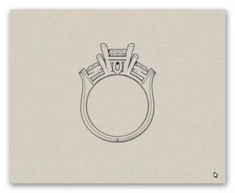 oval and pear jewelry ring 3D print model_2