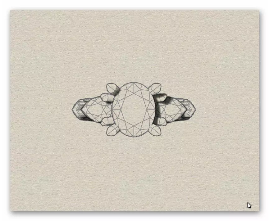 oval and pear jewelry ring 3D print model_3