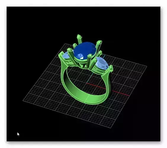 oval and pear jewelry ring 