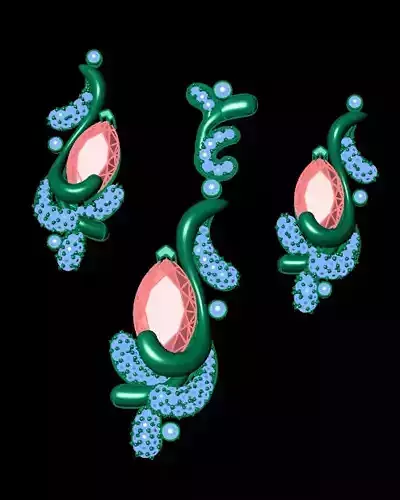 marquise jewelry set earring ring and pendant 