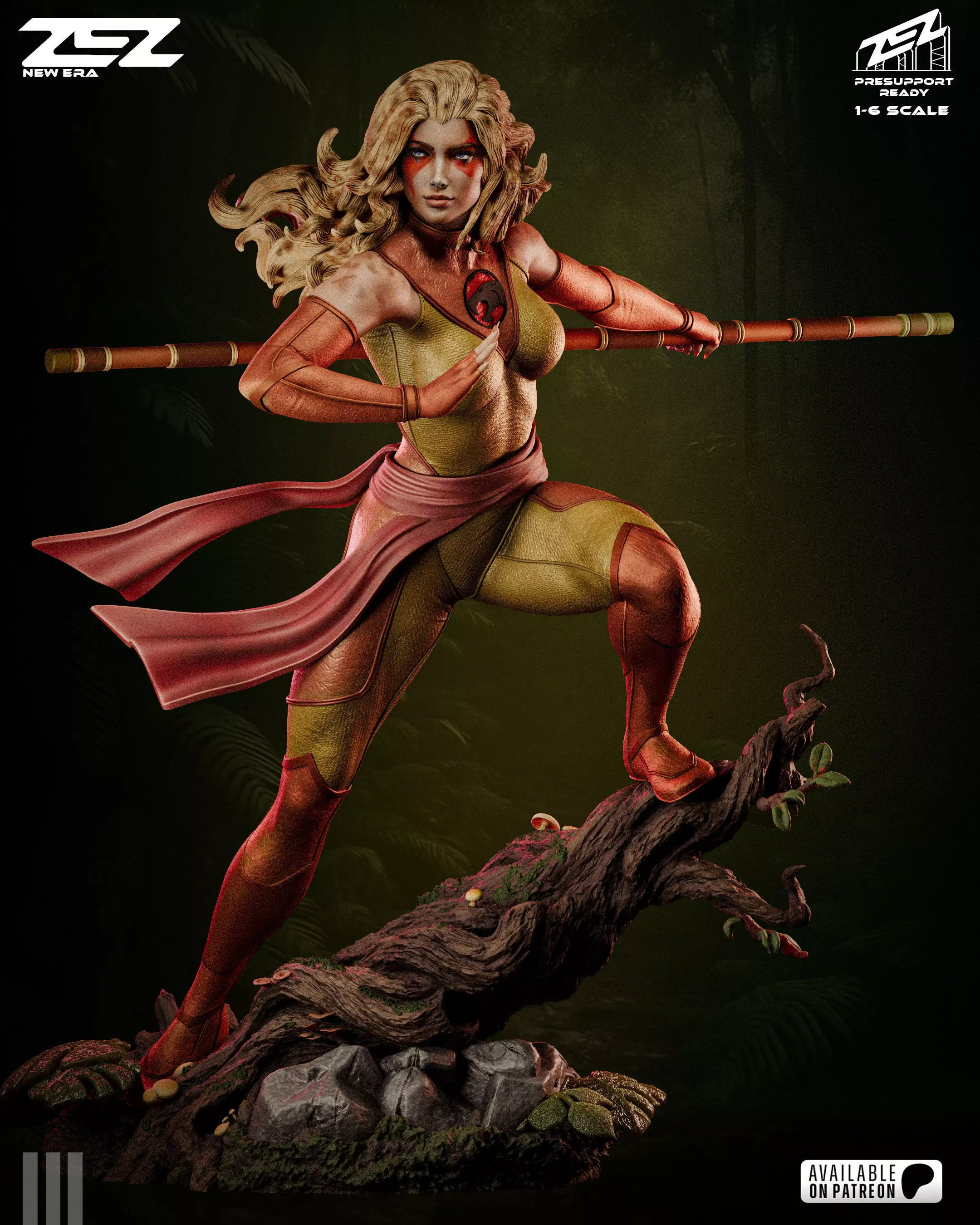 Cheetara 3D Digital STL File 3D print model_0