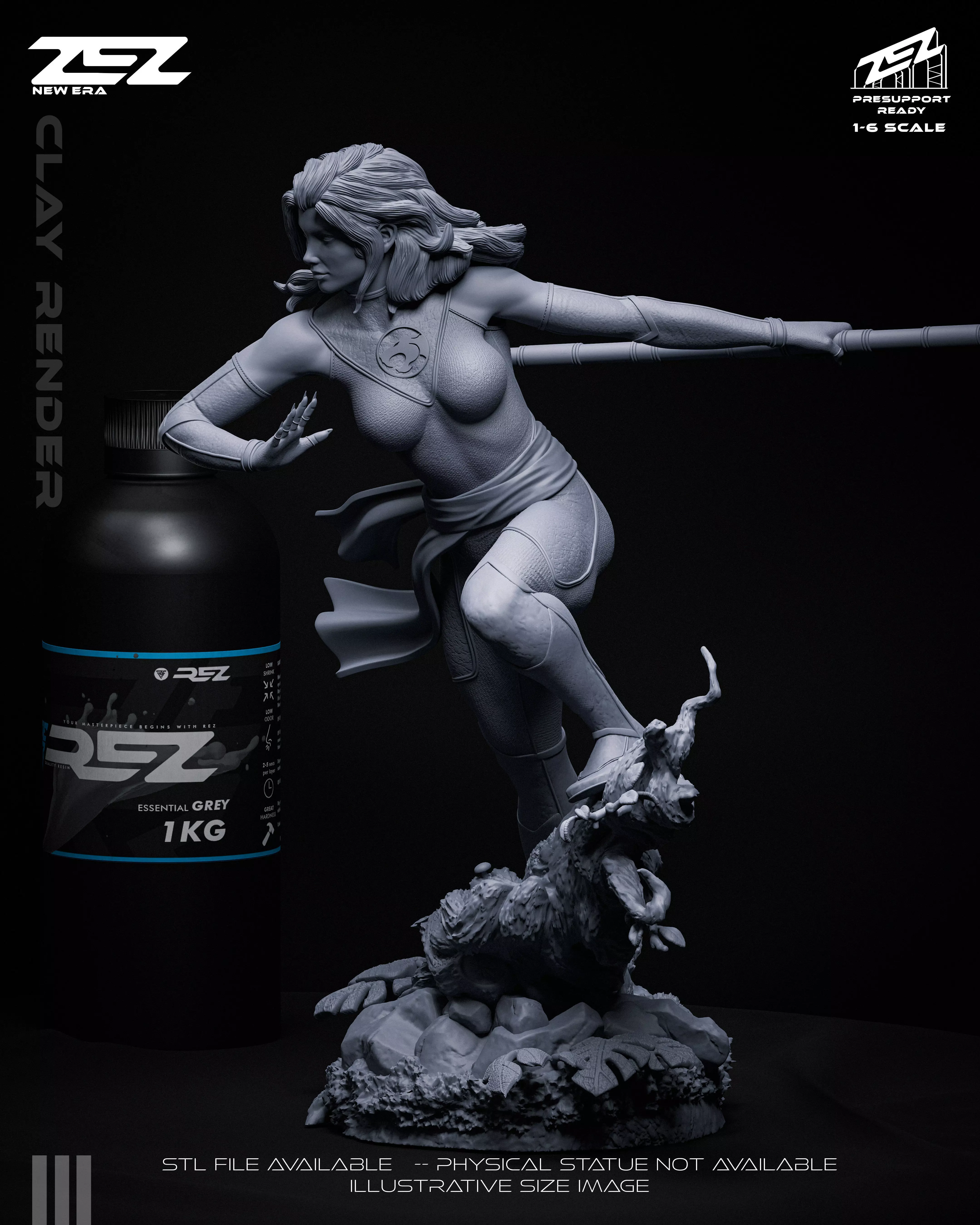 Cheetara 3D Digital STL File 3D print model_6