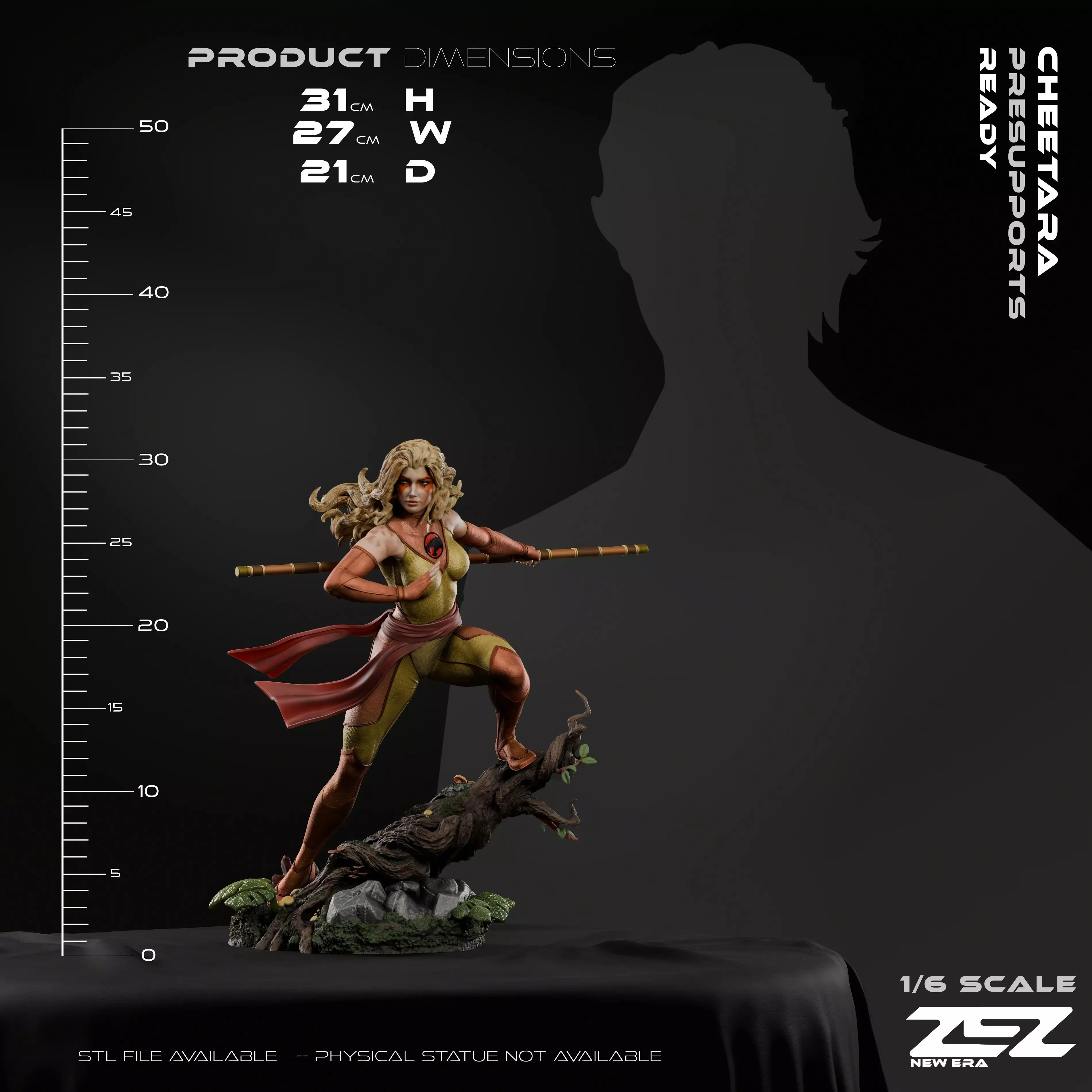 Cheetara 3D Digital STL File 3D print model_8