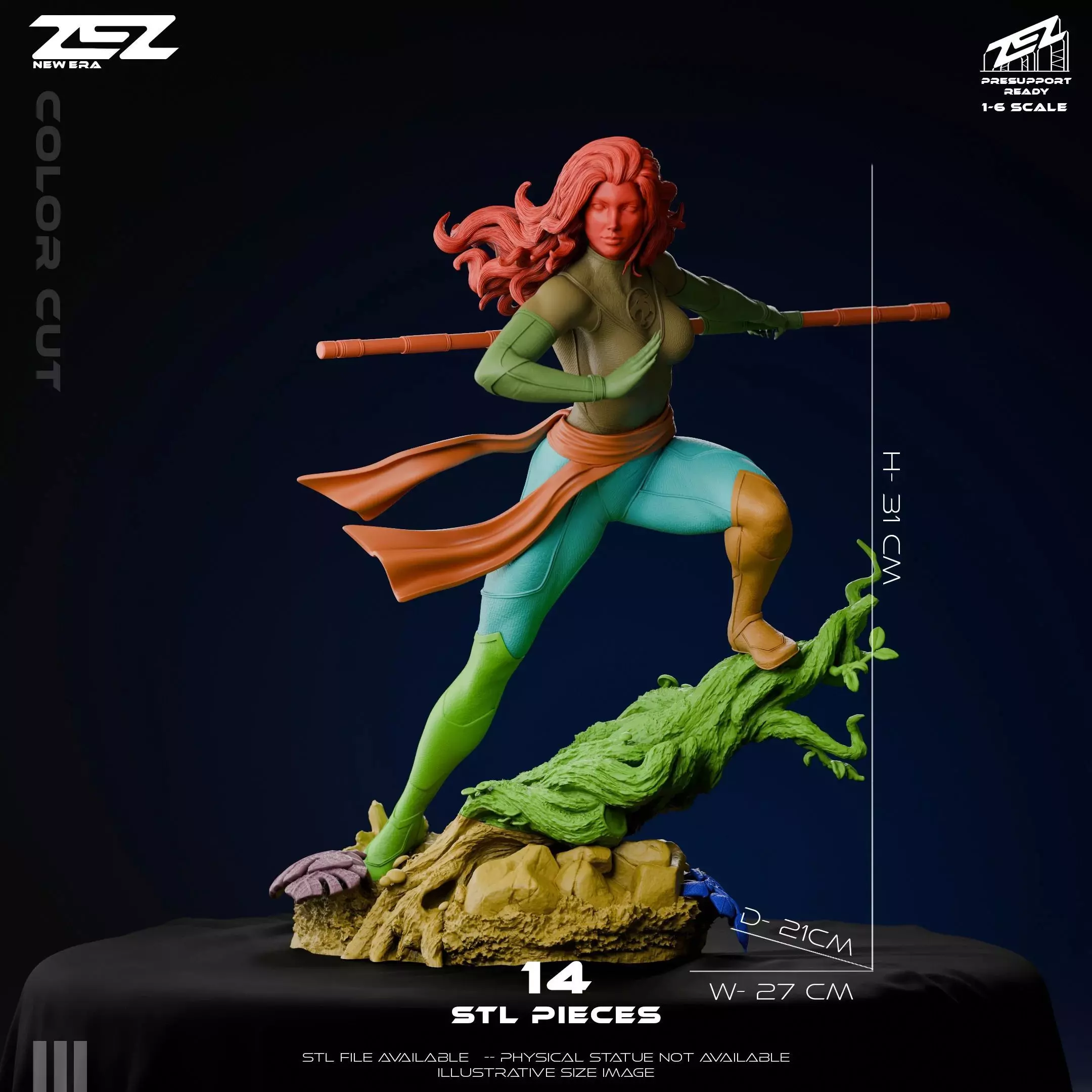 Cheetara 3D Digital STL File 3D print model_7