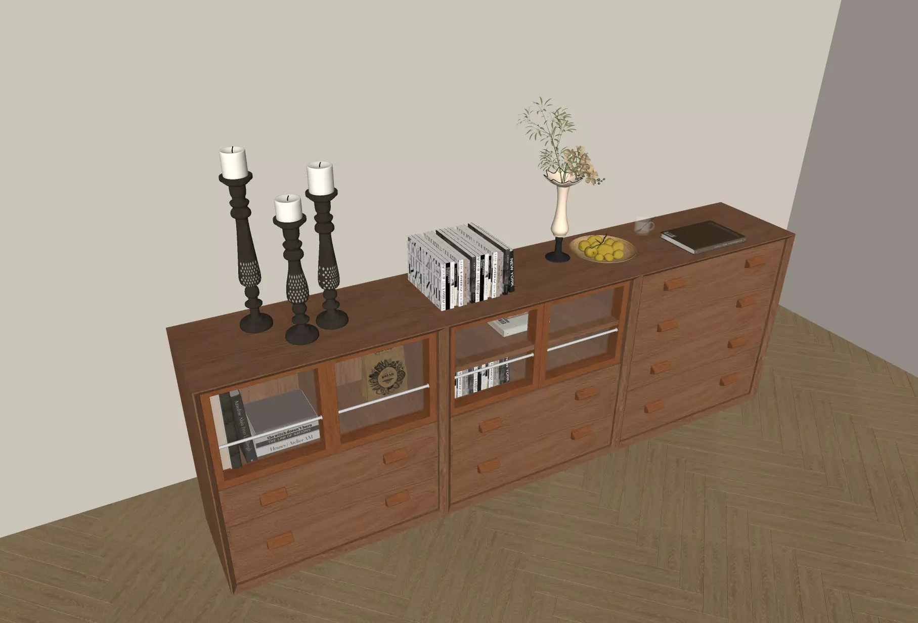 decorative cabinet 3D model_4