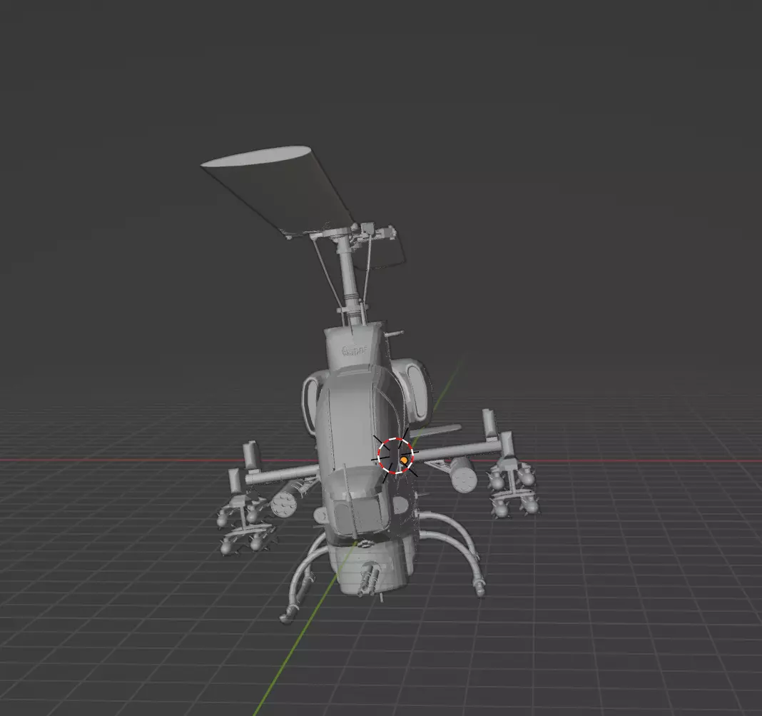 Bell AH-1 SuperCobra Printable Helicopter Model STL 3D print model_1