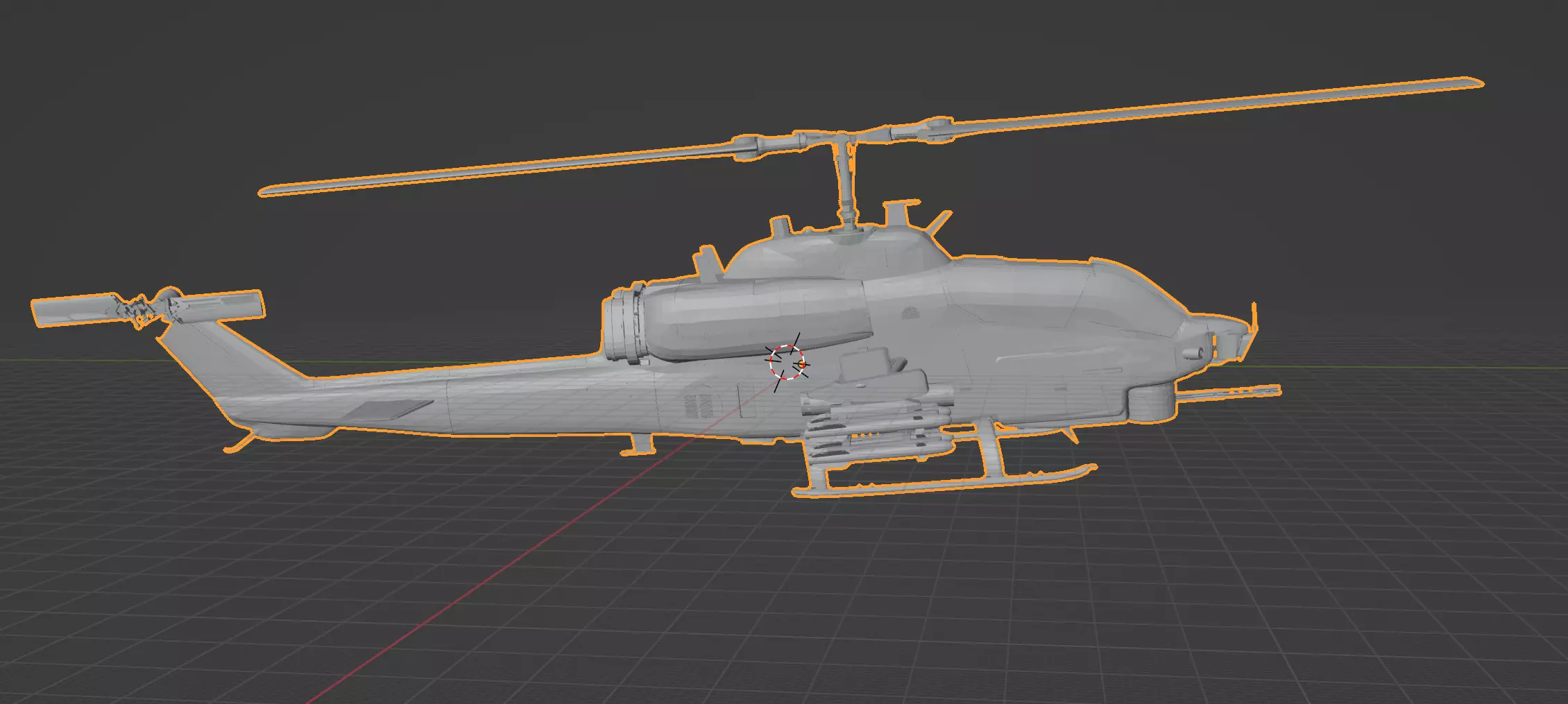 Bell AH-1 SuperCobra Printable Helicopter Model STL 3D print model_2