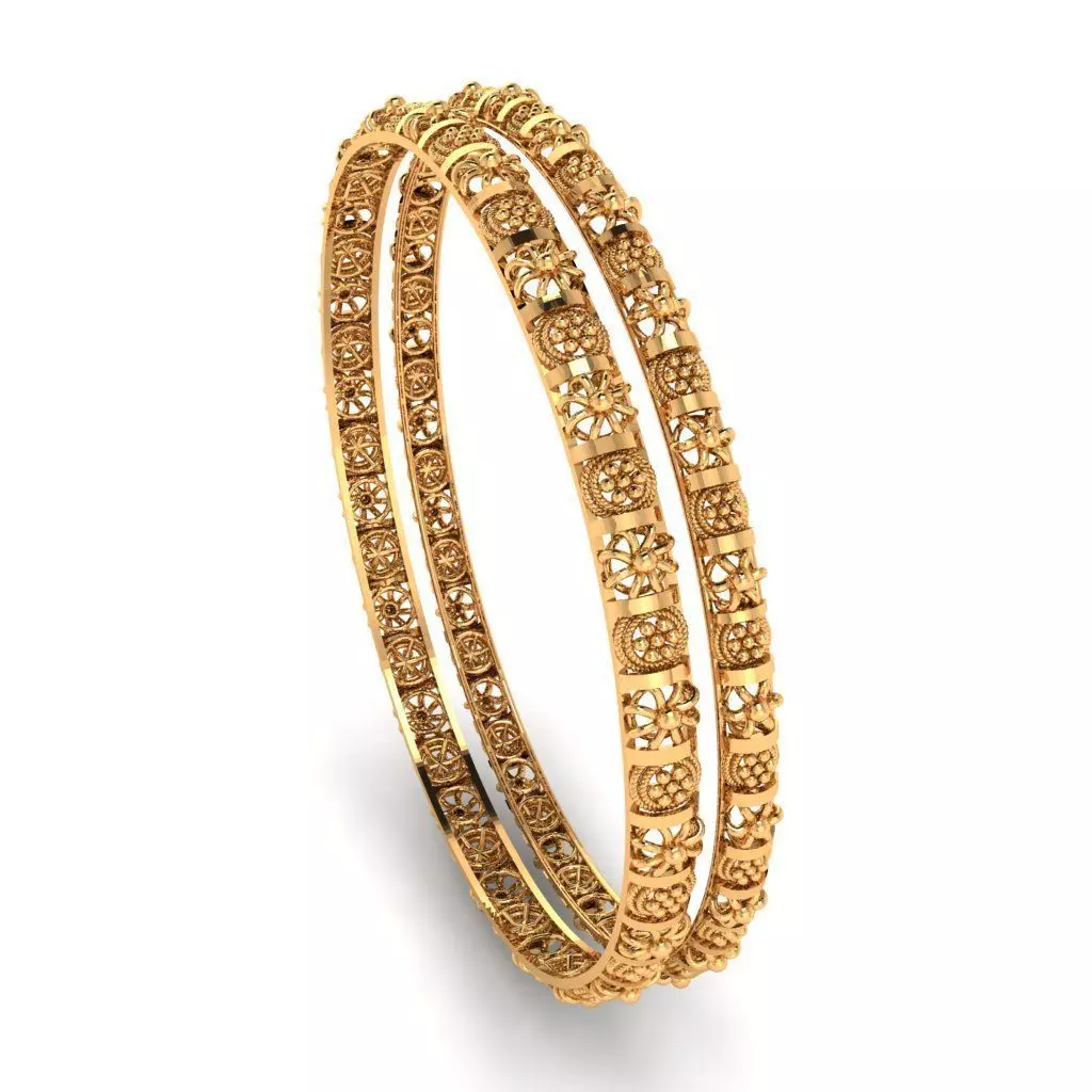 Traditional indian Bangle for Women 3D print model_1
