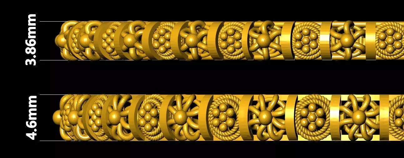 Traditional indian Bangle for Women 3D print model_2