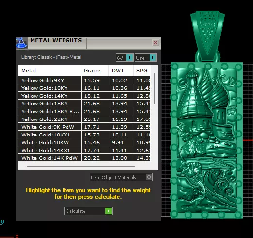 Castle Landscape Pendant Free 3D print model_6