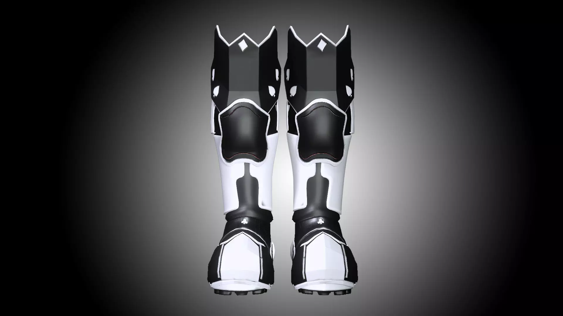 CG Cyber Boots Low-poly 3D model_1
