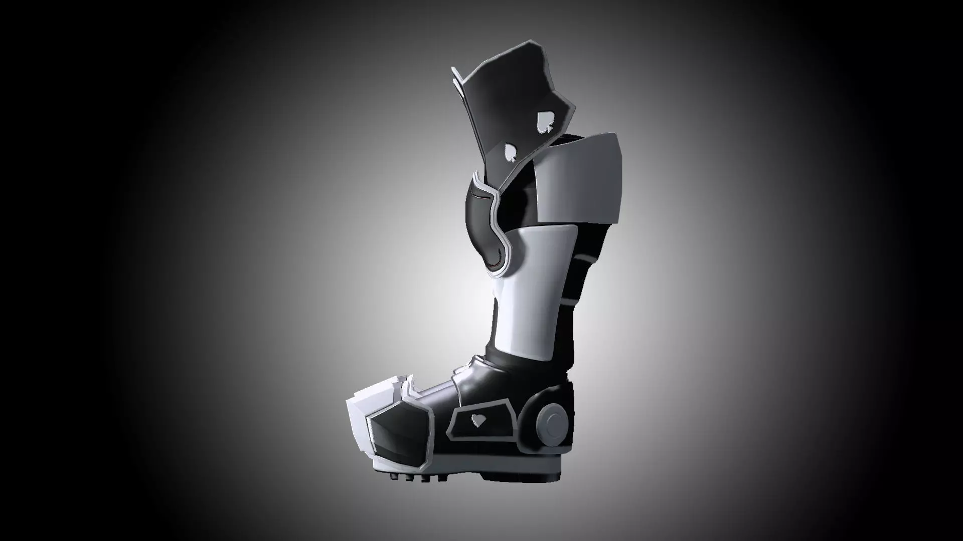 CG Cyber Boots Low-poly 3D model_2