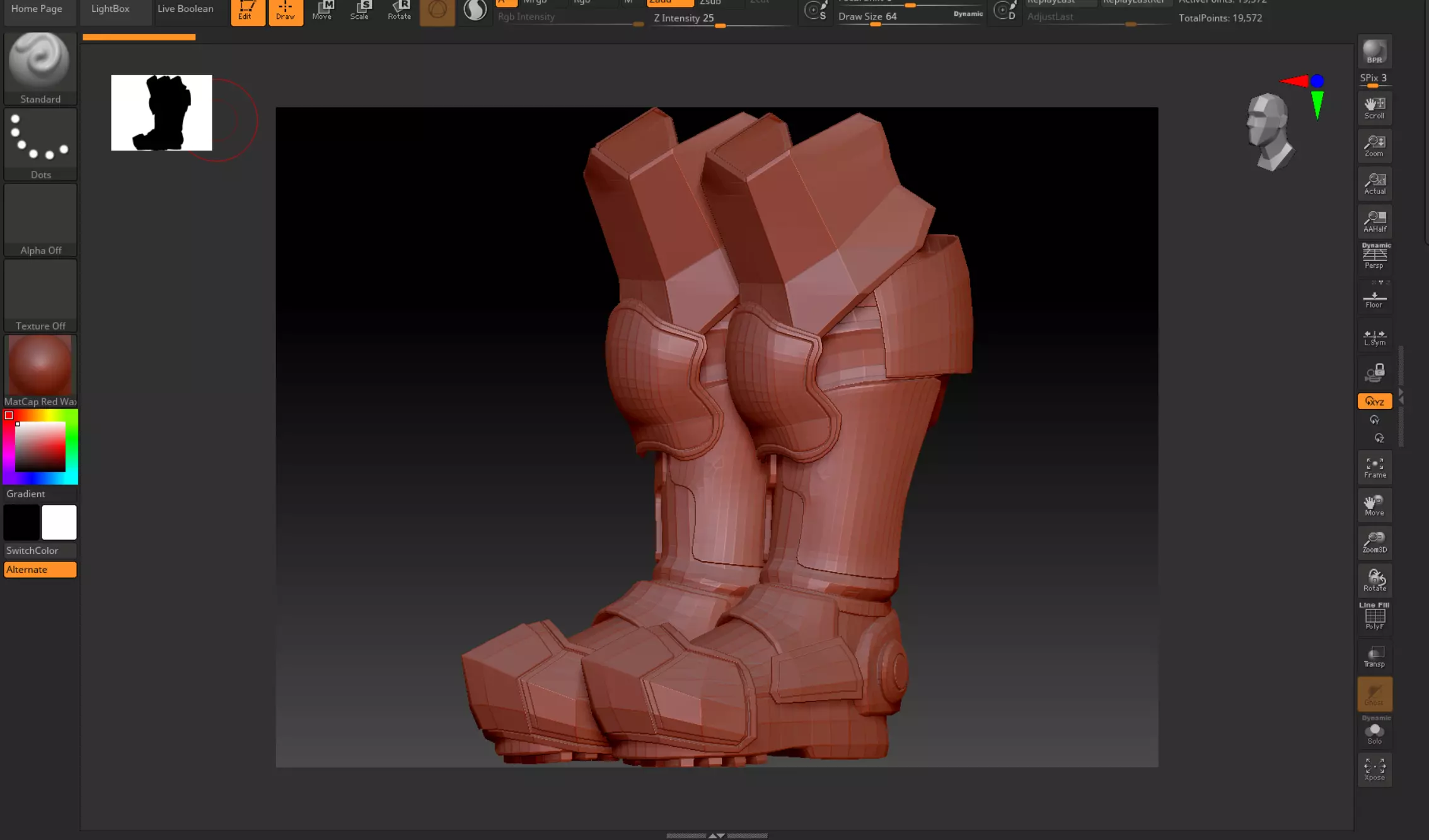 CG Cyber Boots Low-poly 3D model_6