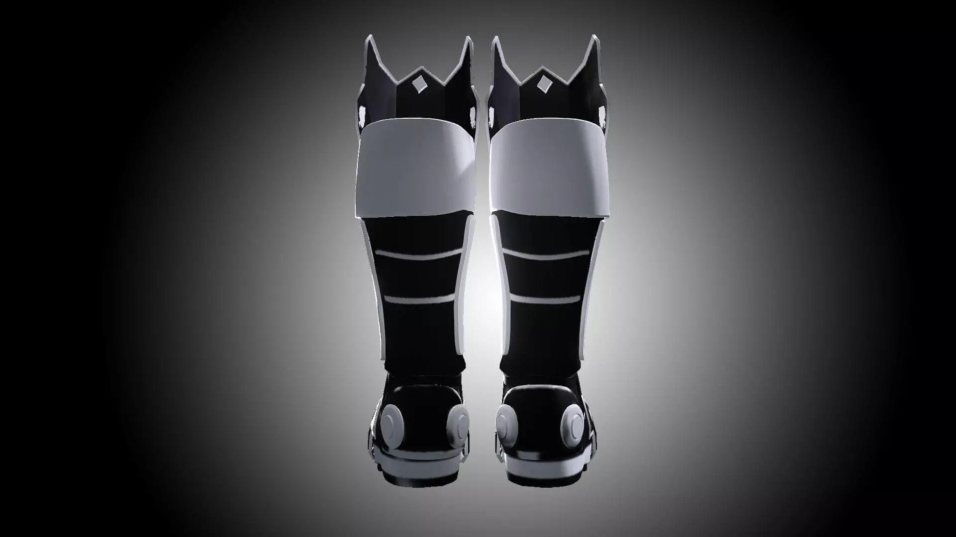 CG Cyber Boots Low-poly 3D model_3