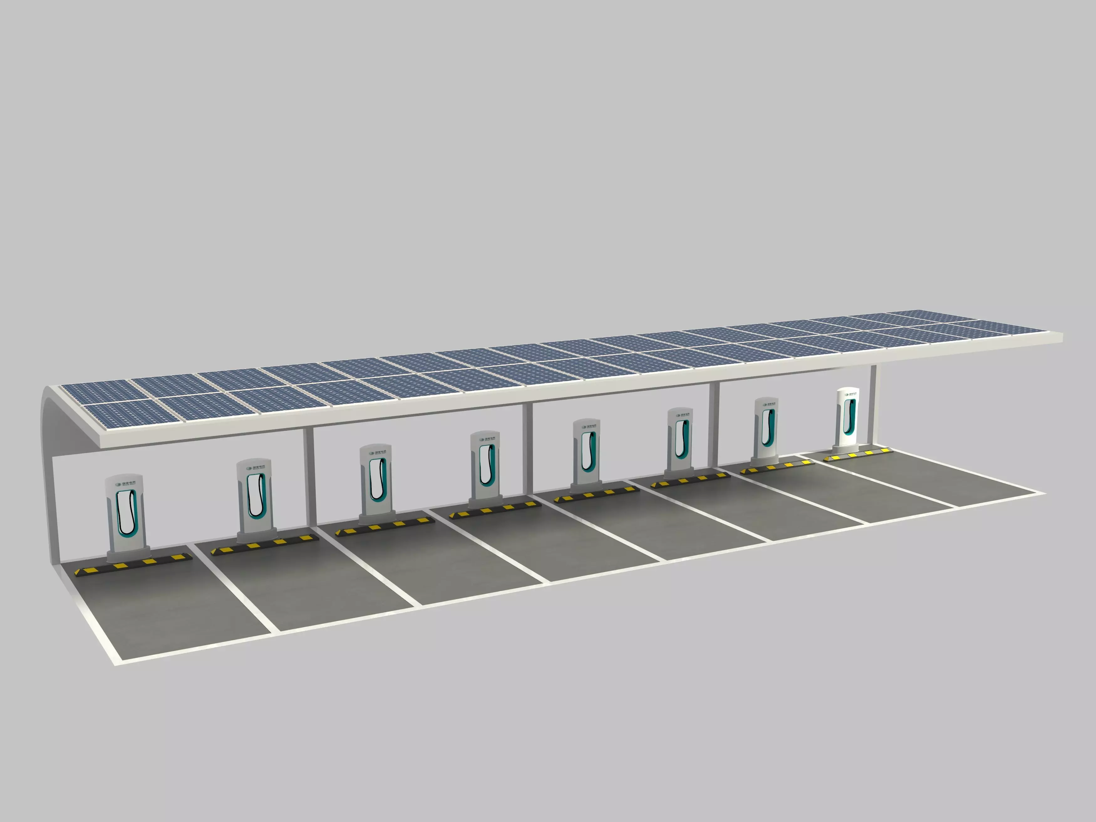 Electric Vehicle Charging Station 3D model_7