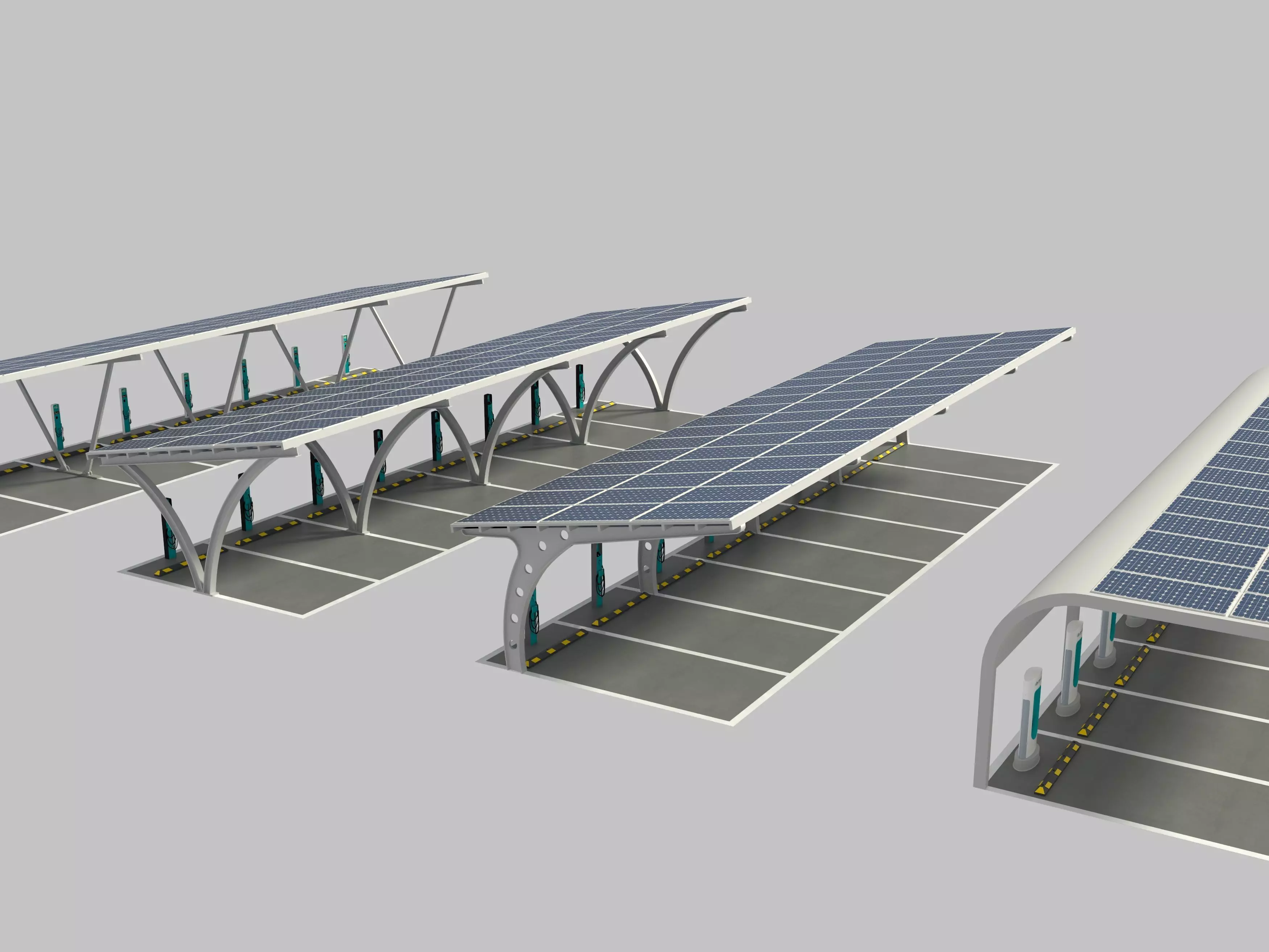 Electric Vehicle Charging Station 3D model_3