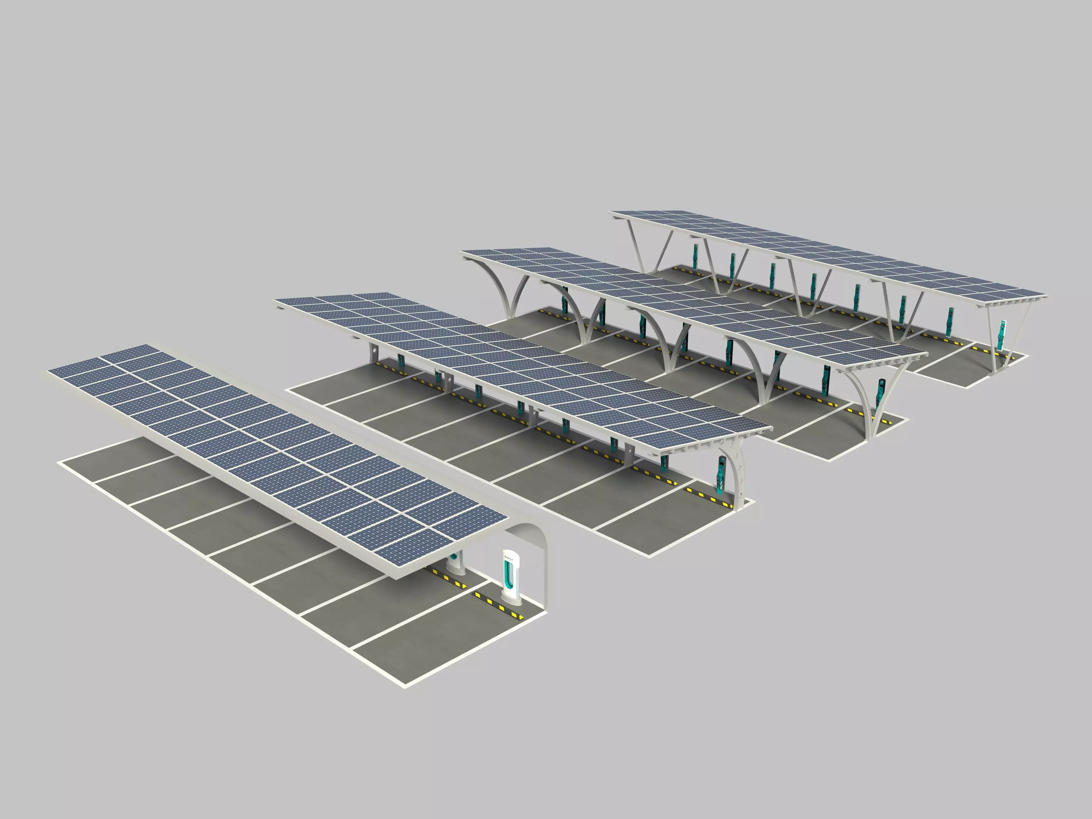 Electric Vehicle Charging Station 3D model_0