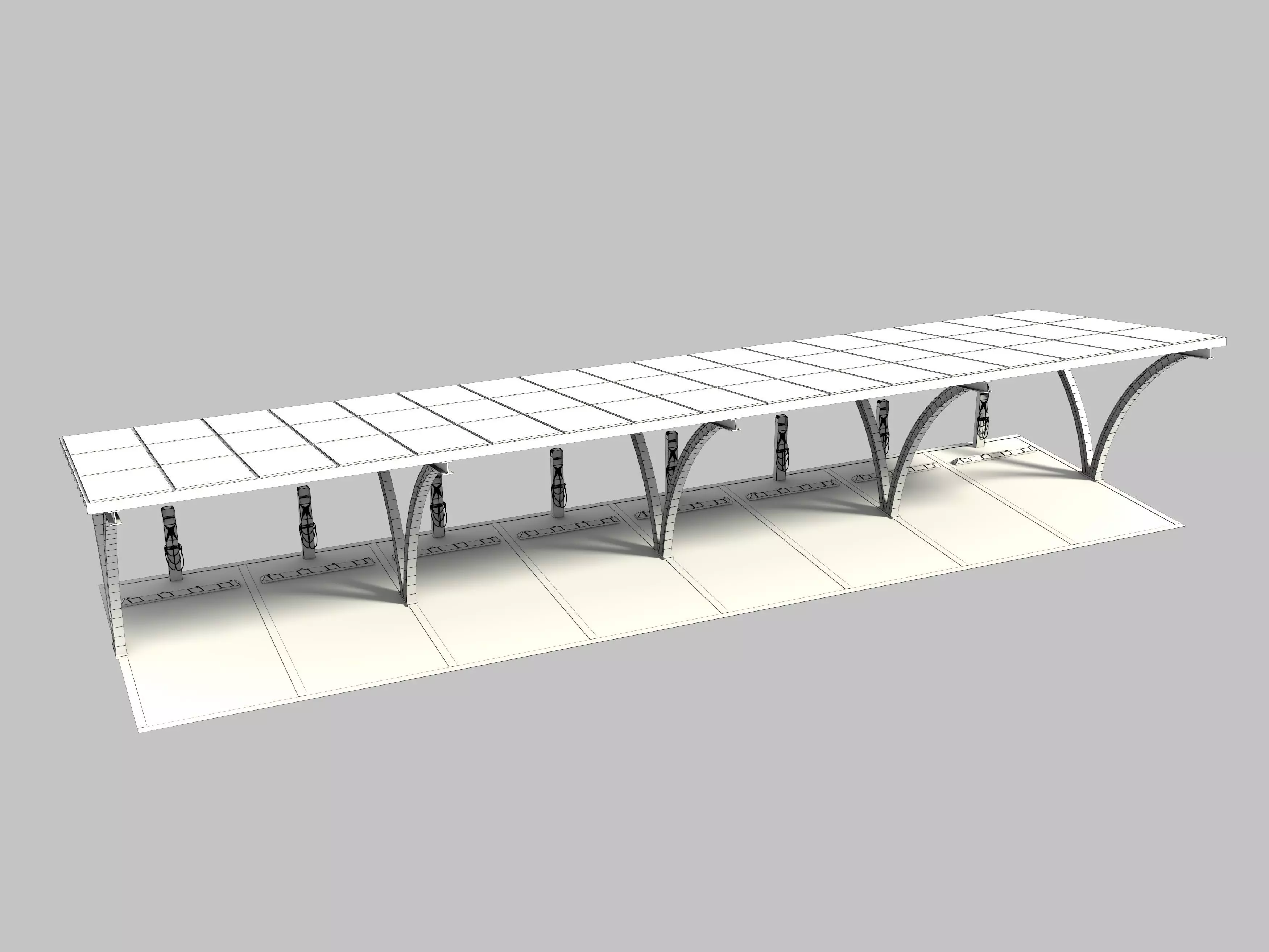 Electric Vehicle Charging Station 3D model_14