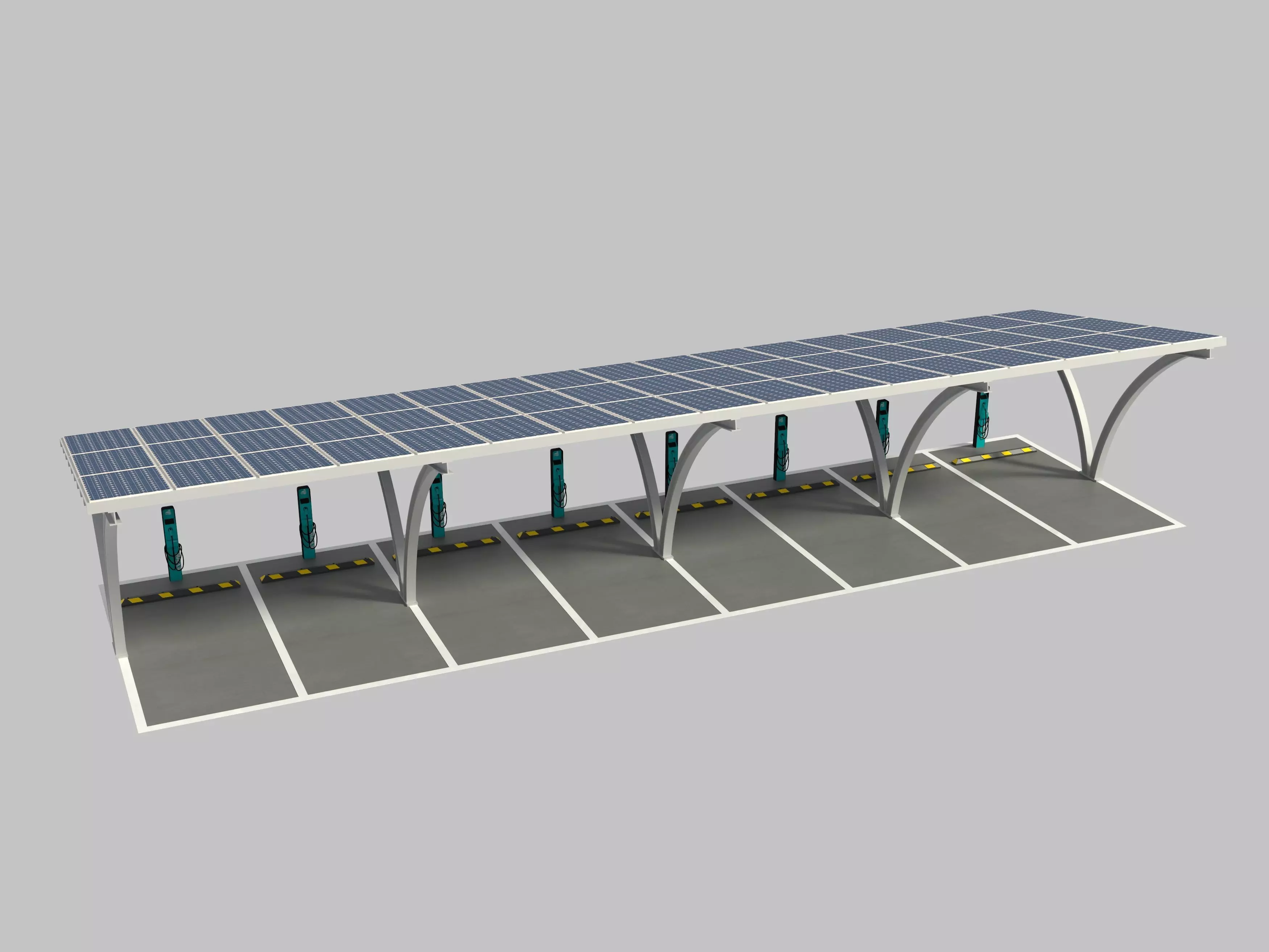 Electric Vehicle Charging Station 3D model_6