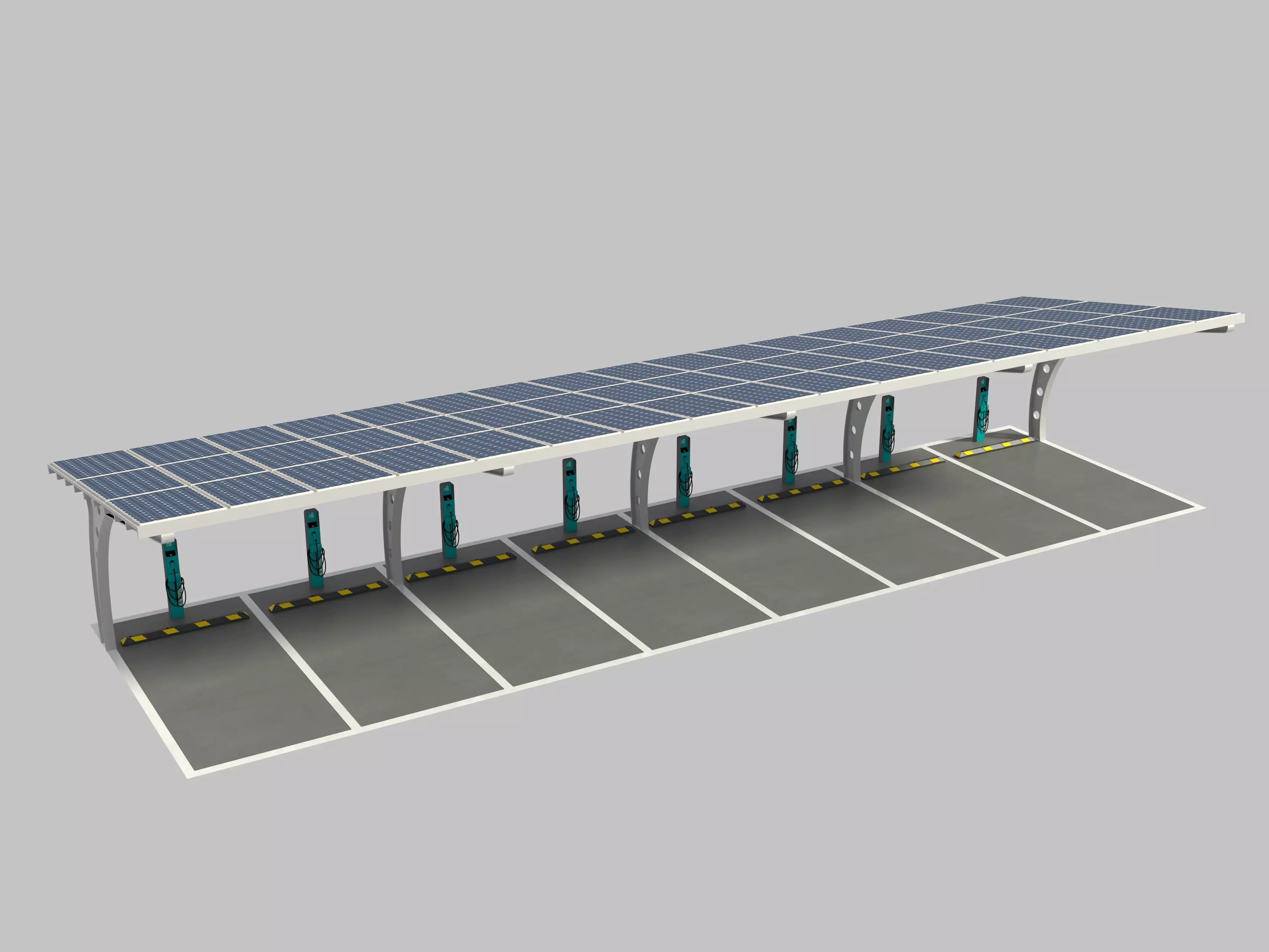 Electric Vehicle Charging Station 3D model_8