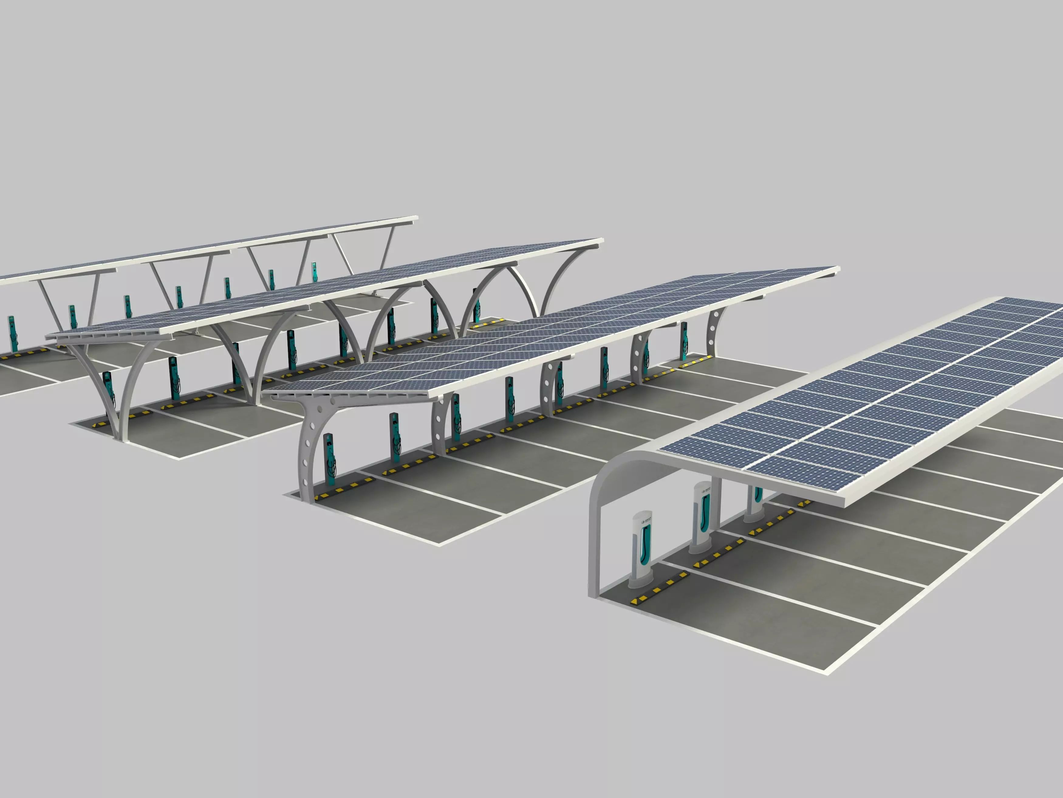 Electric Vehicle Charging Station 3D model_5