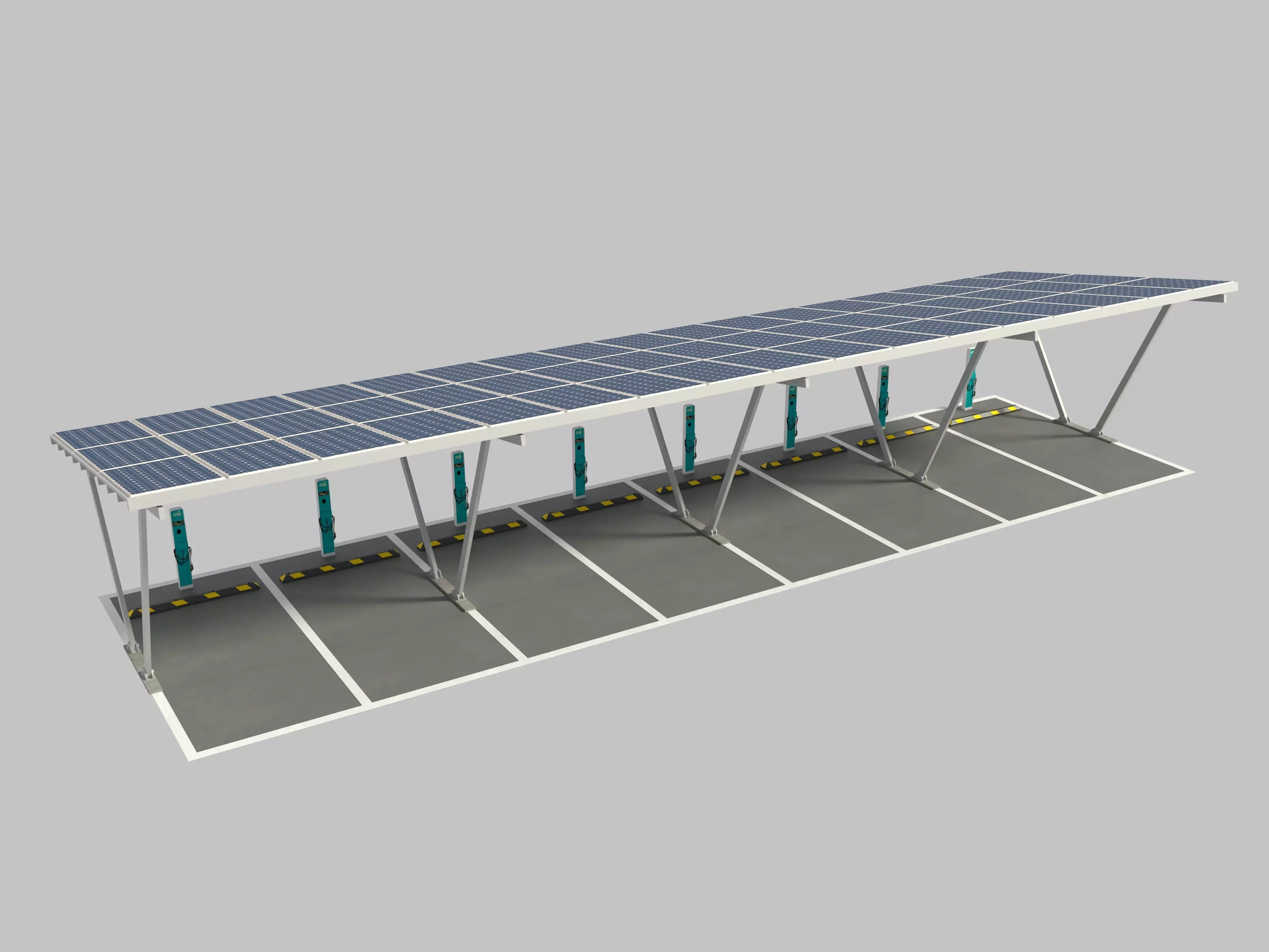Electric Vehicle Charging Station 3D model_9