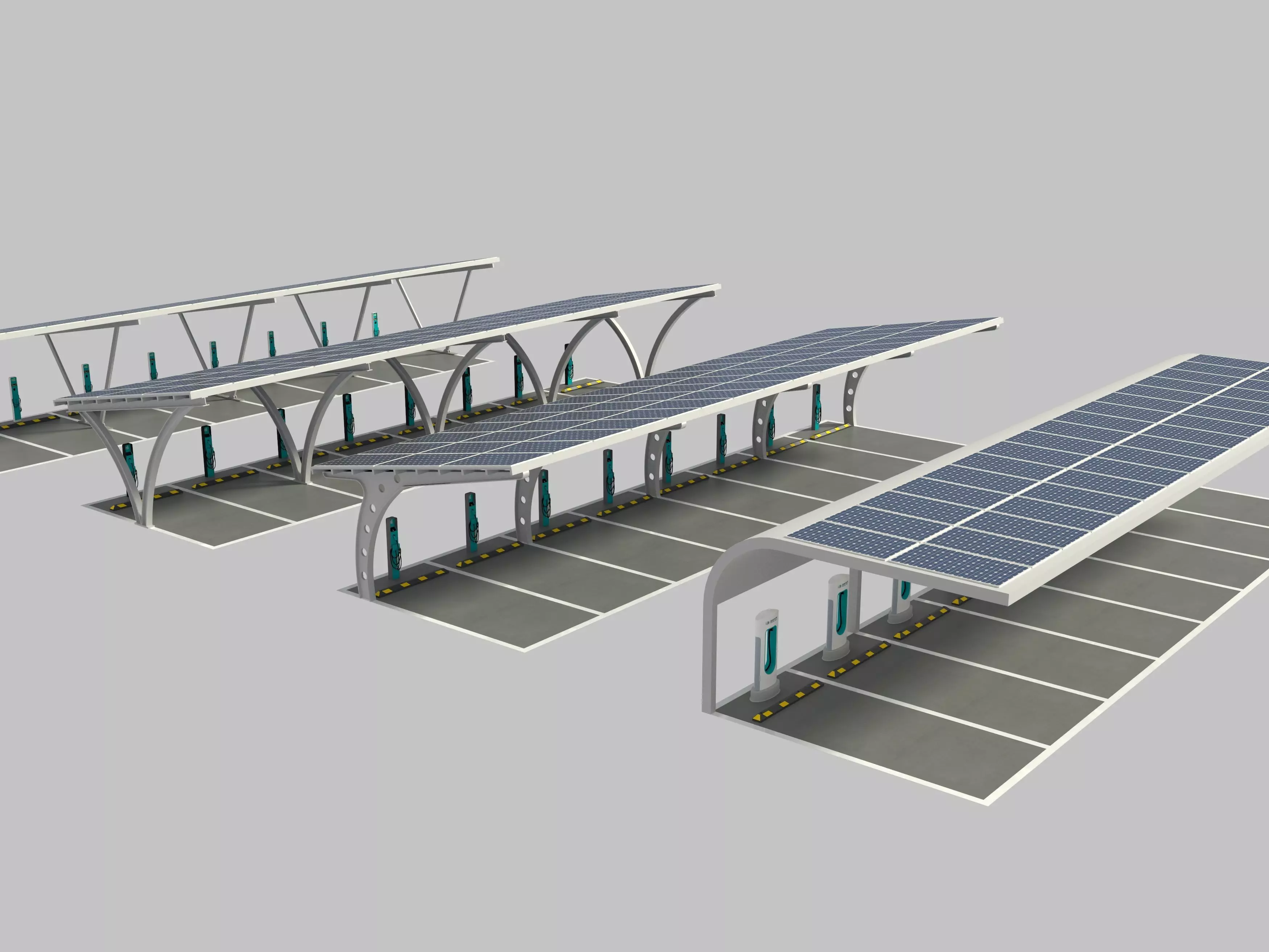 Electric Vehicle Charging Station 3D model_1