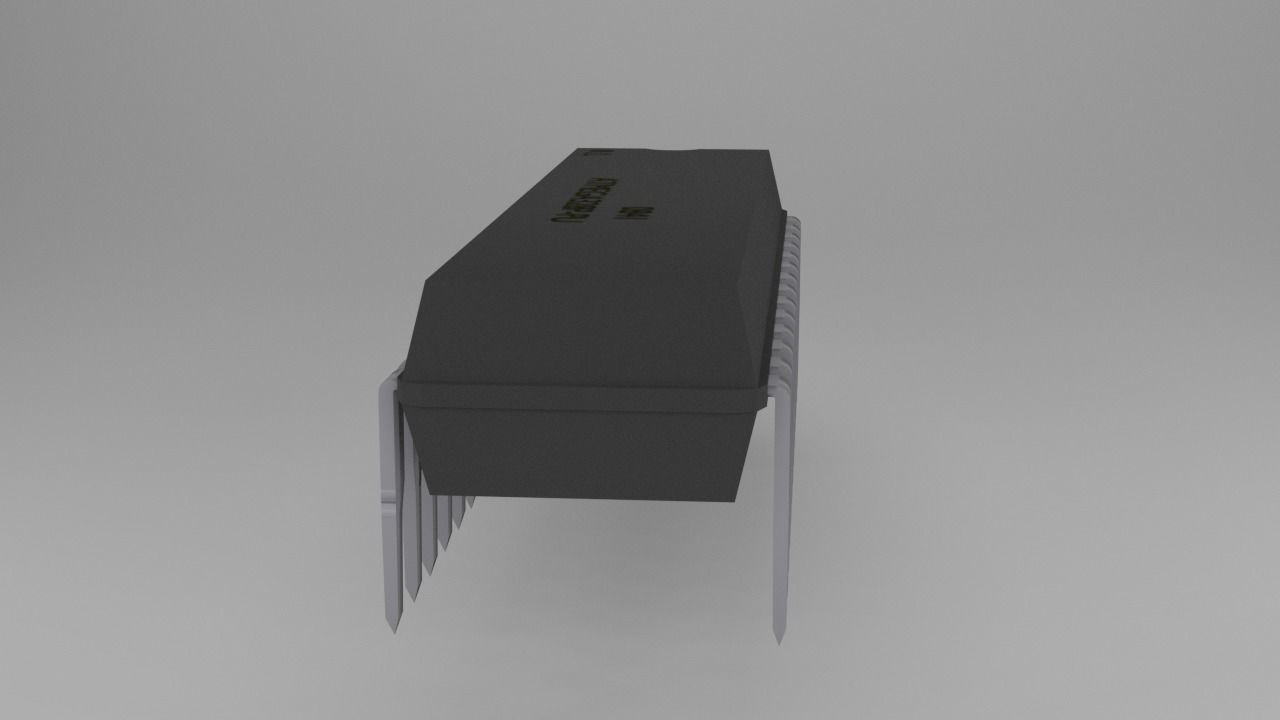 ATMega328P-PU Microcontroller Free low-poly 3D model_34