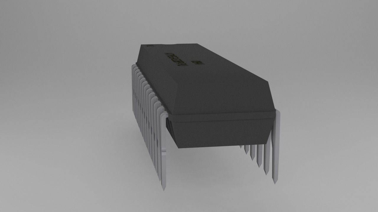ATMega328P-PU Microcontroller Free low-poly 3D model_37