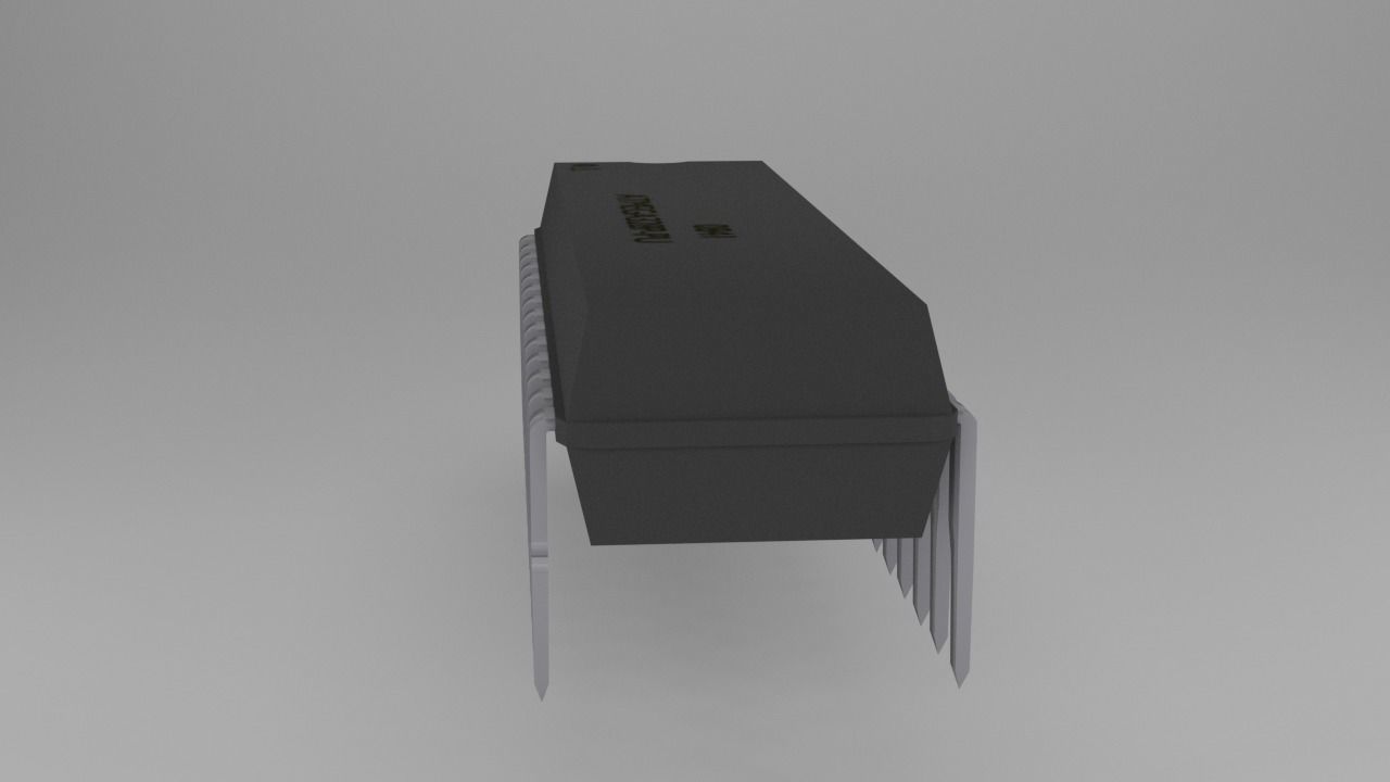 ATMega328P-PU Microcontroller Free low-poly 3D model_39
