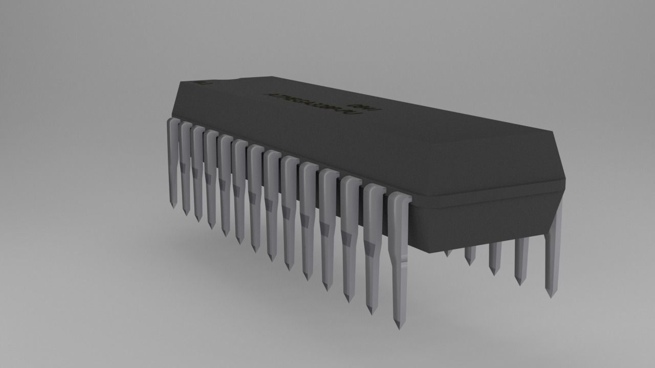 ATMega328P-PU Microcontroller Free low-poly 3D model_42
