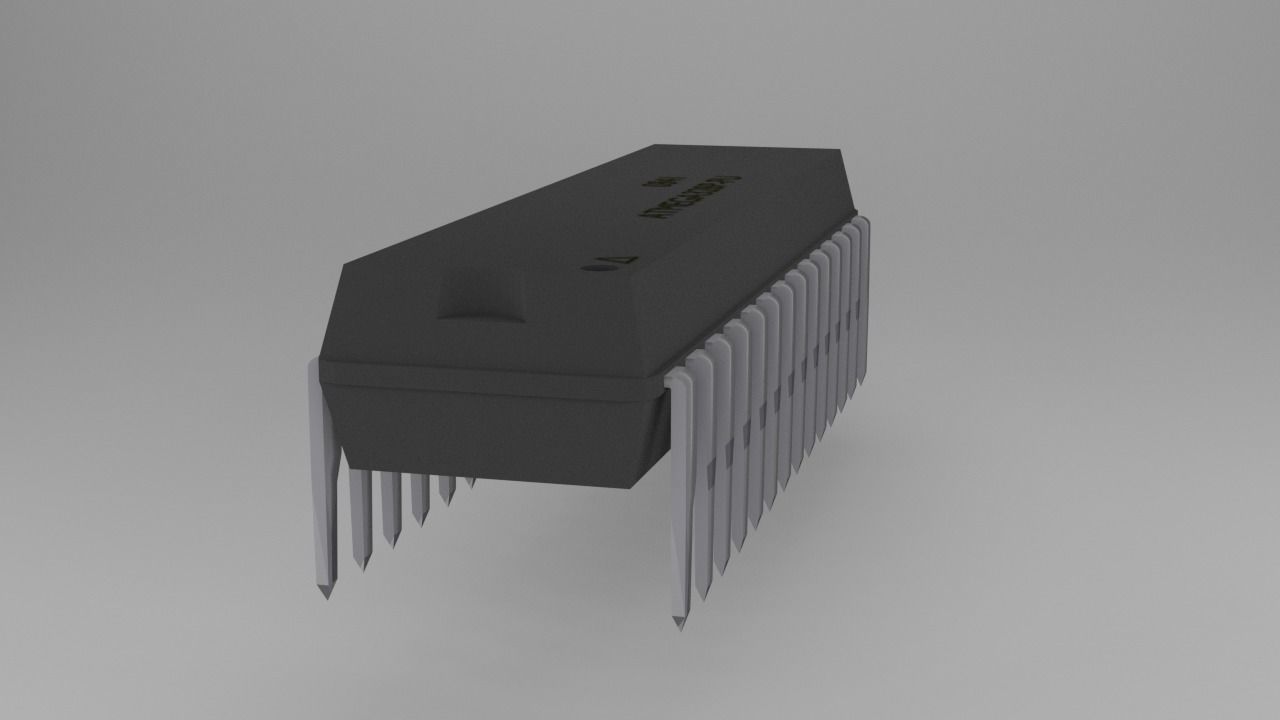 ATMega328P-PU Microcontroller Free low-poly 3D model_70